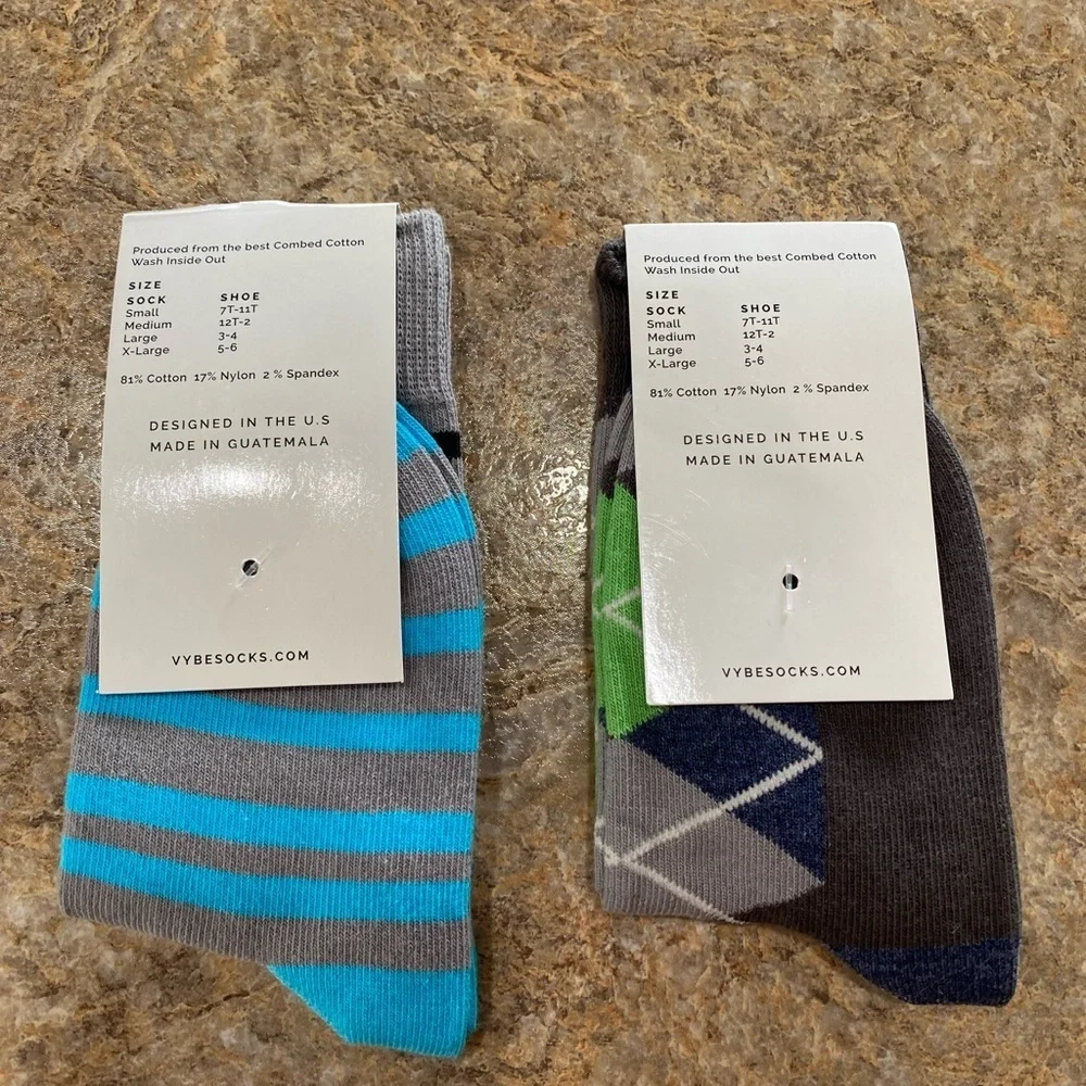 2 NWT Boys Vybe Socks